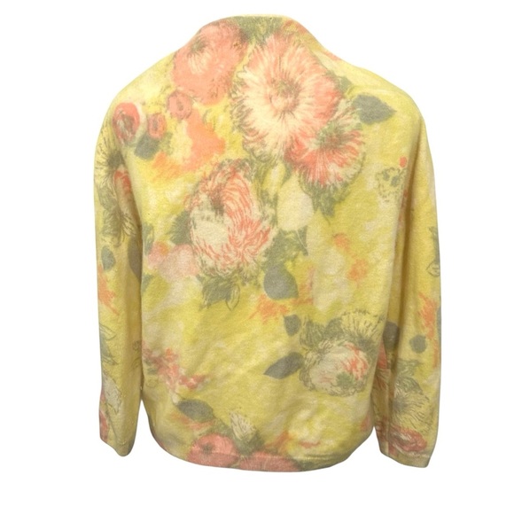 1950s Angelon by Darlene Angora Lambswool Floral Cardigan Sweater VTG Coquette - Picture 4 of 9